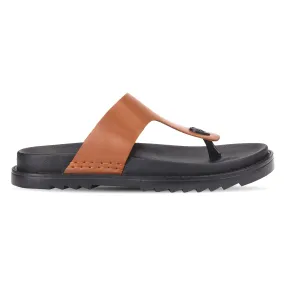 Milano men's leather open-toe flat sandal