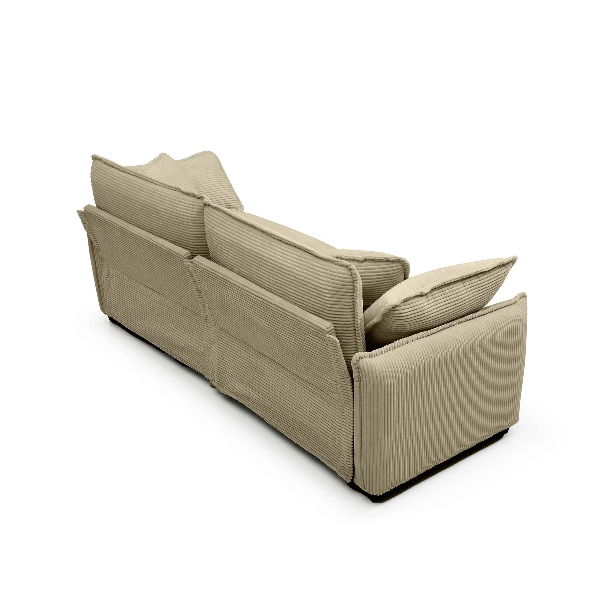 Modern Living Room Sofa Two Pieces Set, Suitable for Living room and Small Apartment , 2 Pieces Sofa Set Consists of a Single Seat Sofa and a 2-Seater Sofas,Tan Corduroy