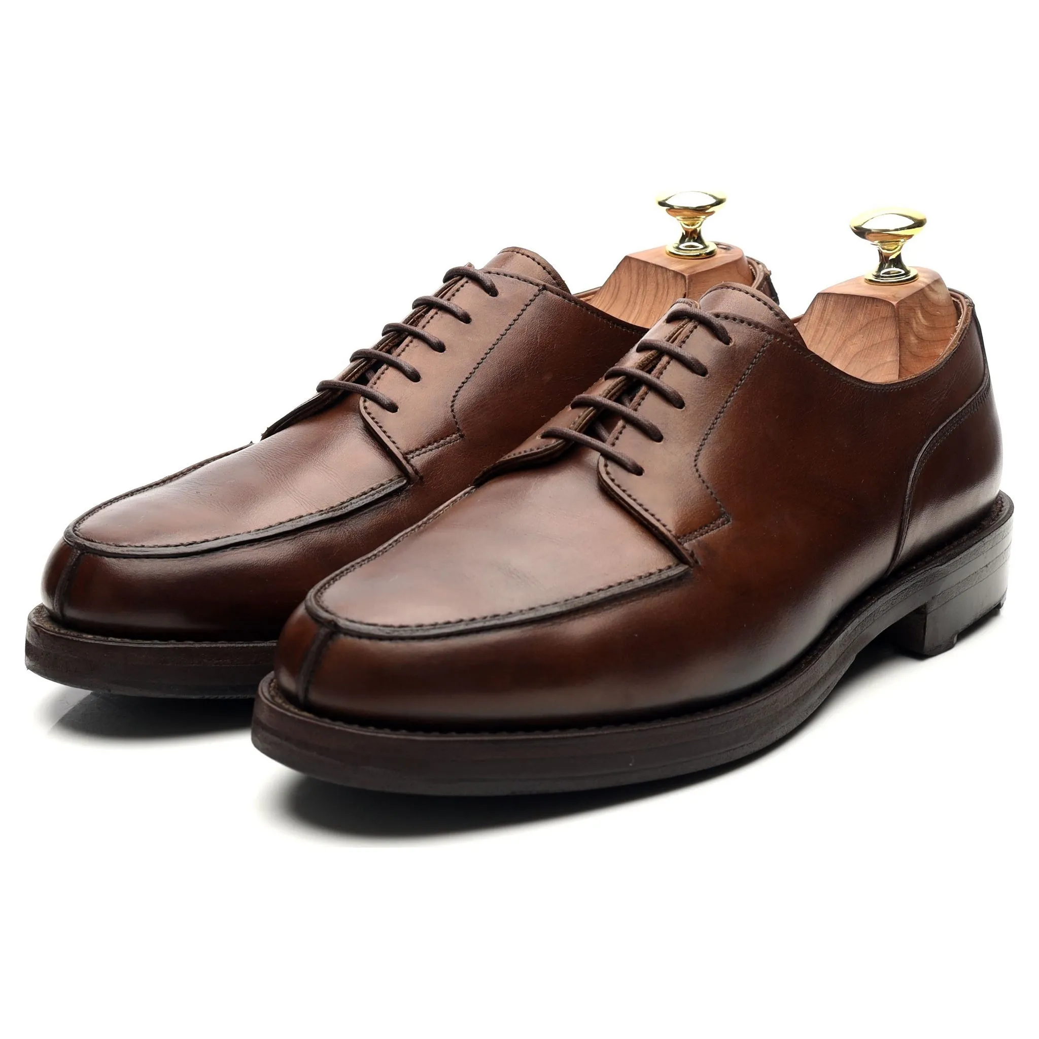 'Moreton' Dark Brown Leather Split Toe Derby UK 7 E