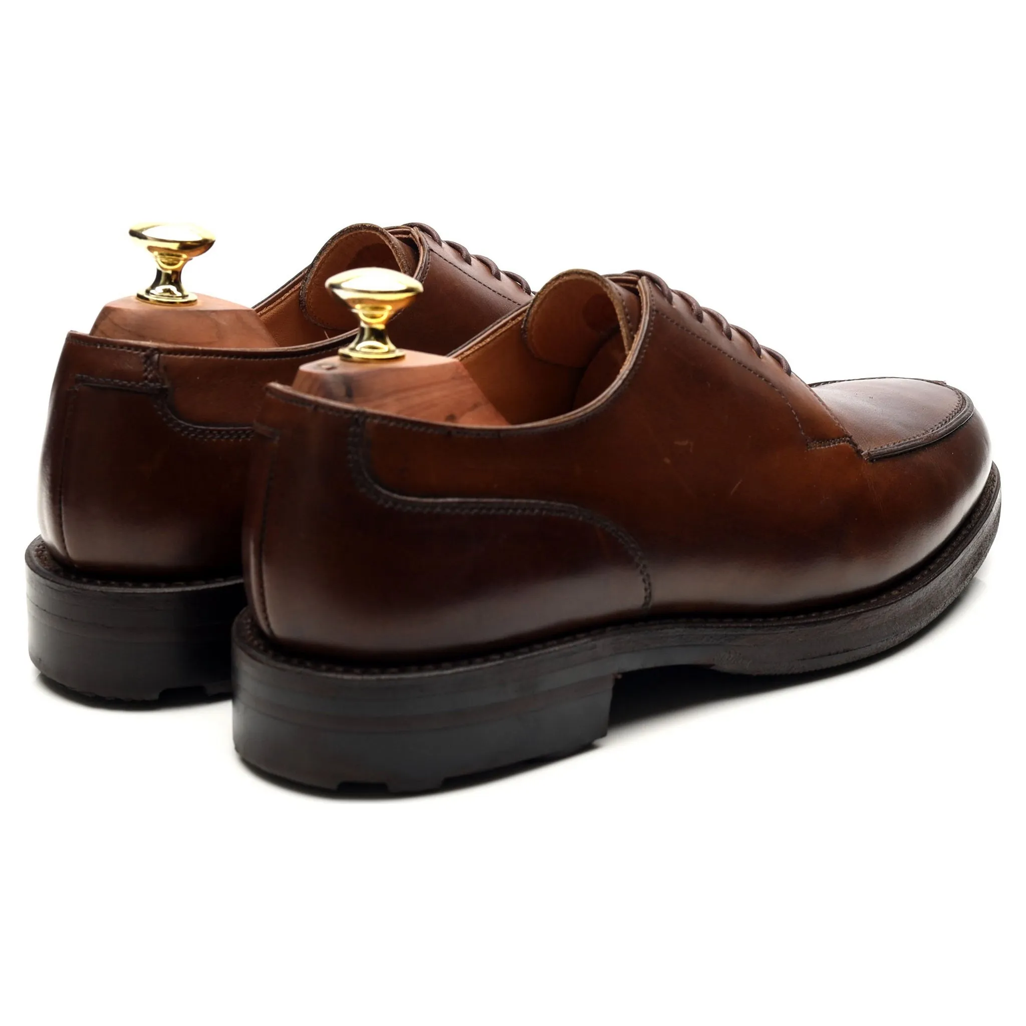 'Moreton' Dark Brown Leather Split Toe Derby UK 7 E