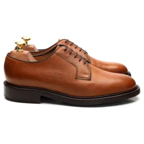 'Nairn' Tan Brown Grain Leather Derby UK 7.5 F