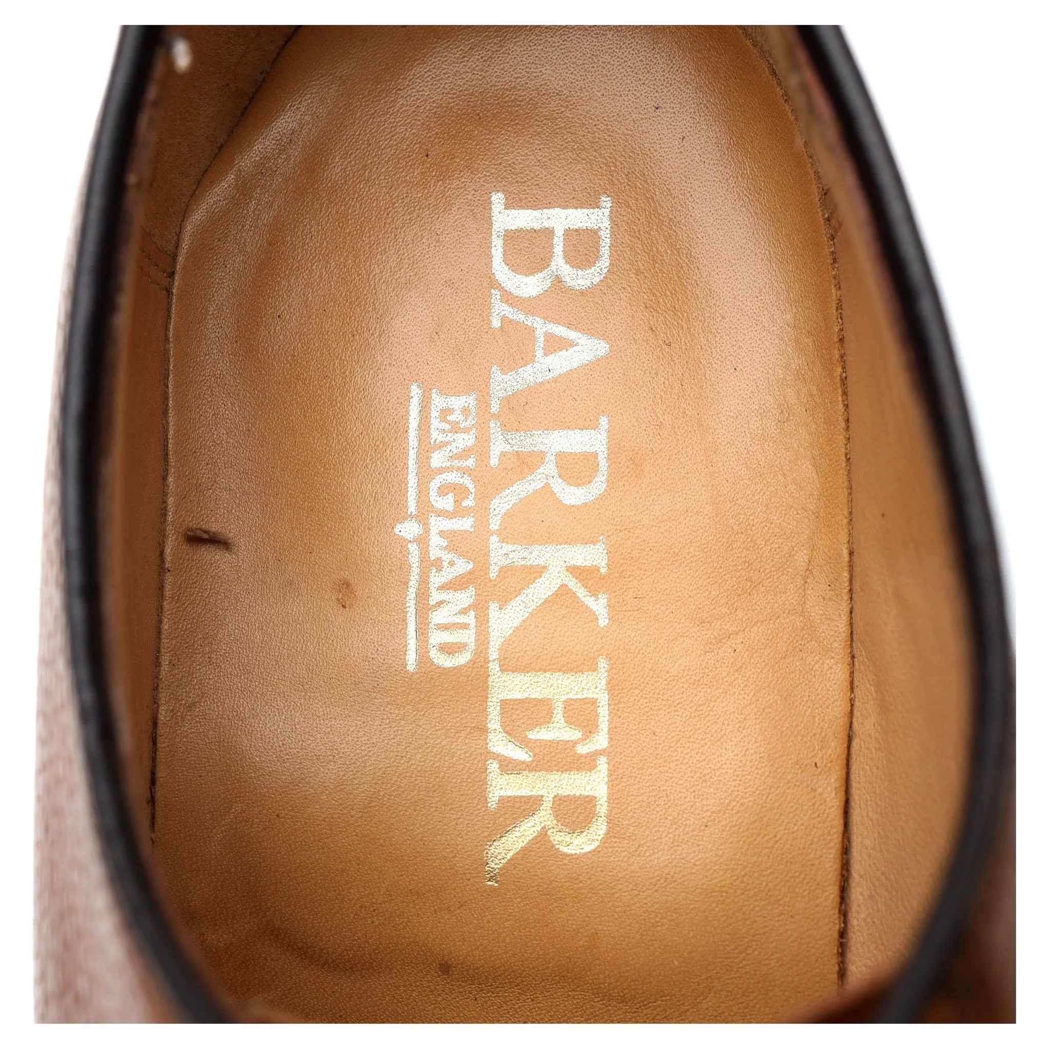 'Nairn' Tan Brown Grain Leather Derby UK 7.5 F