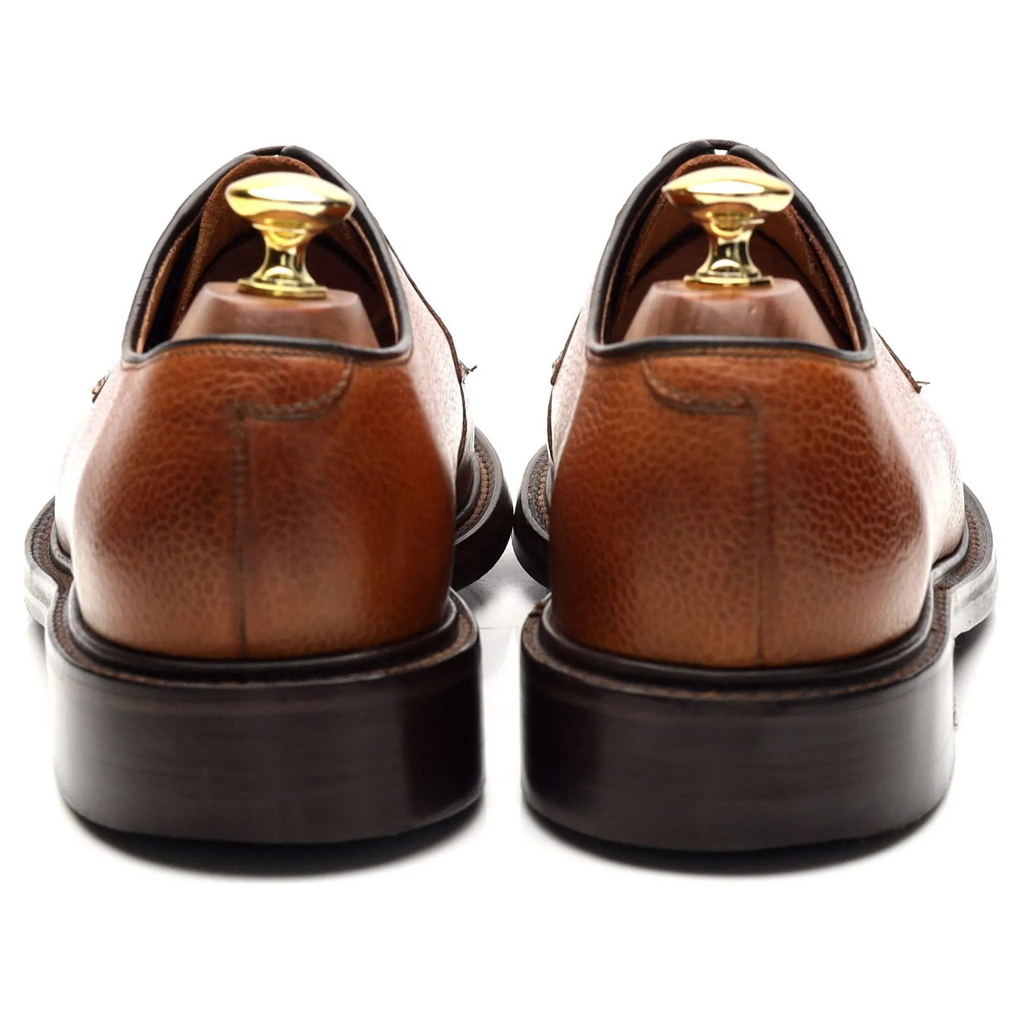 'Nairn' Tan Brown Grain Leather Derby UK 7.5 F