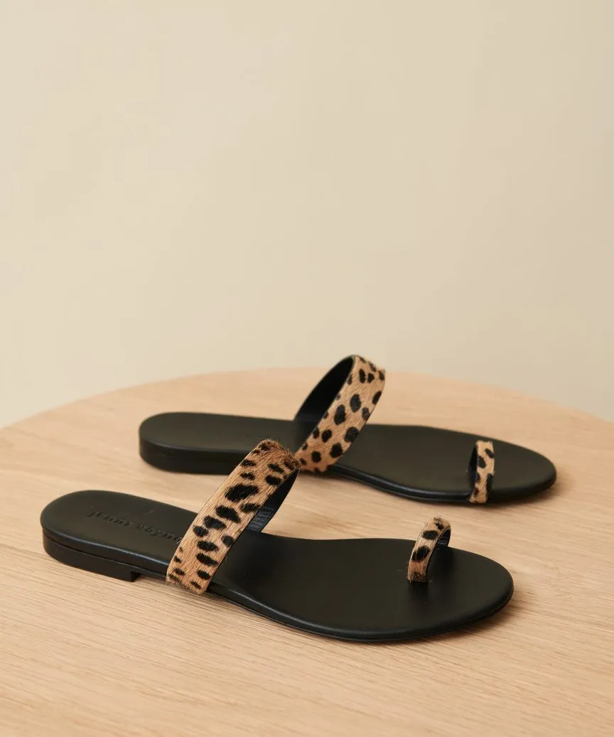 Pony Hair Strap Sandal