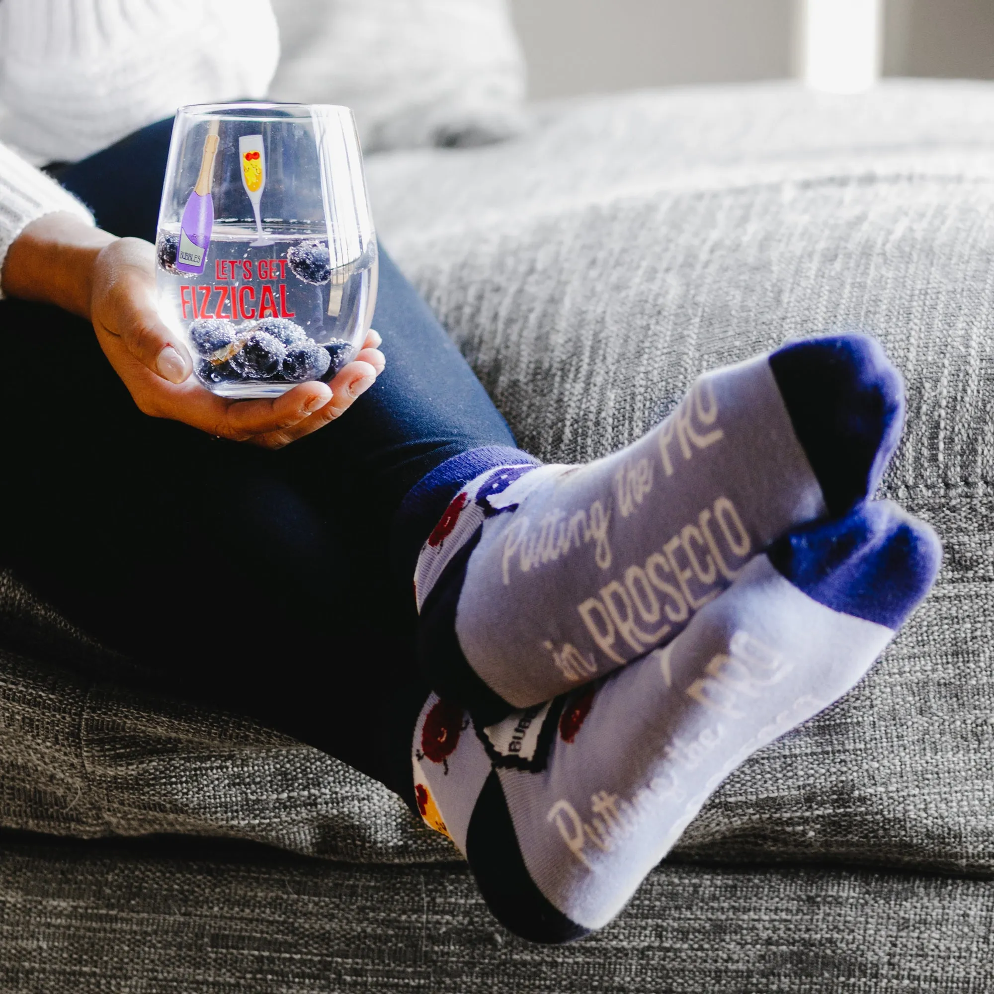 Prosecco Cotton Blend Ankle Socks