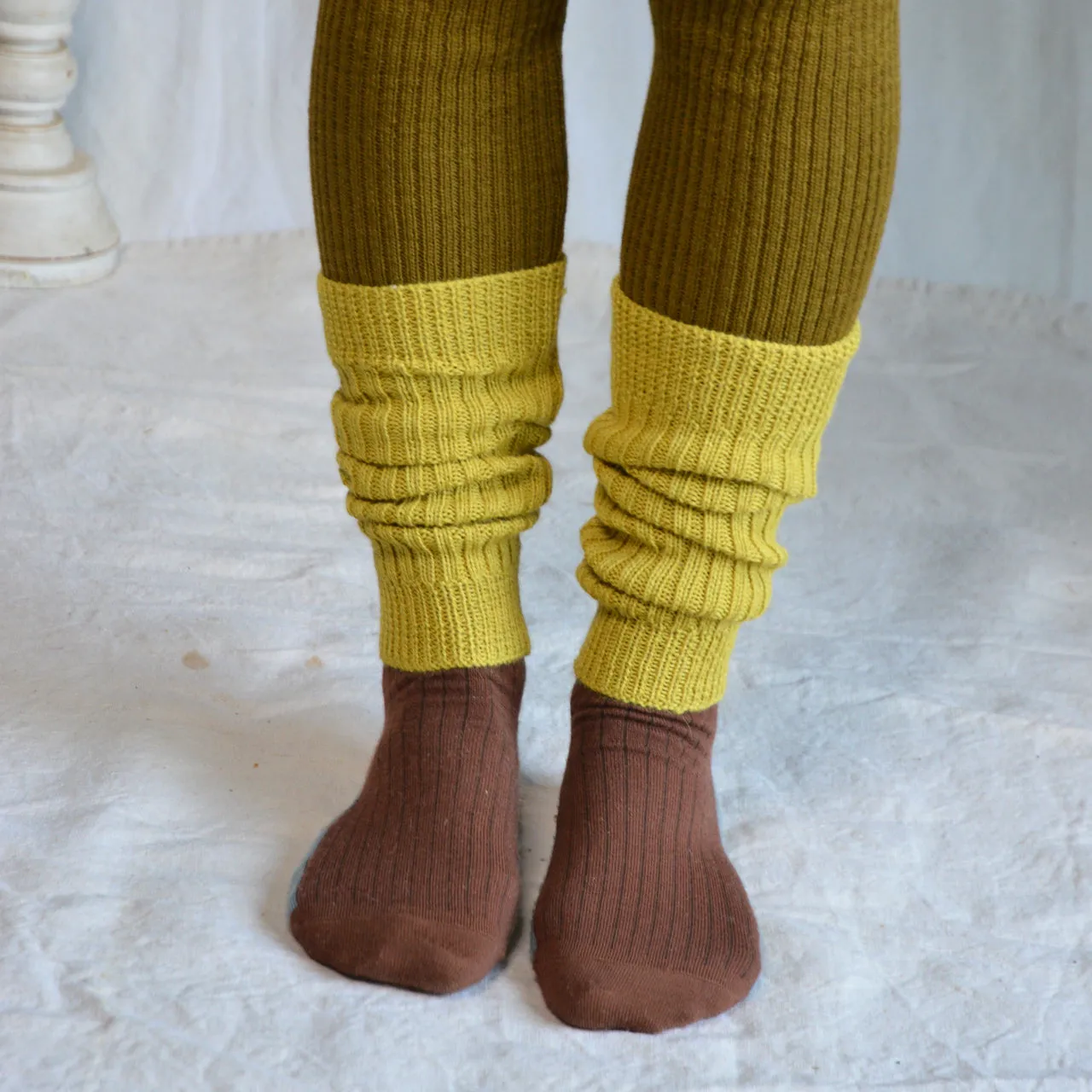 Ribbed Legwarmers in baby alpaca (Youth-Adult) *Last One!