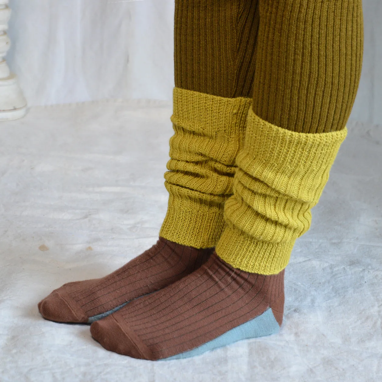 Ribbed Legwarmers in baby alpaca (Youth-Adult) *Last One!