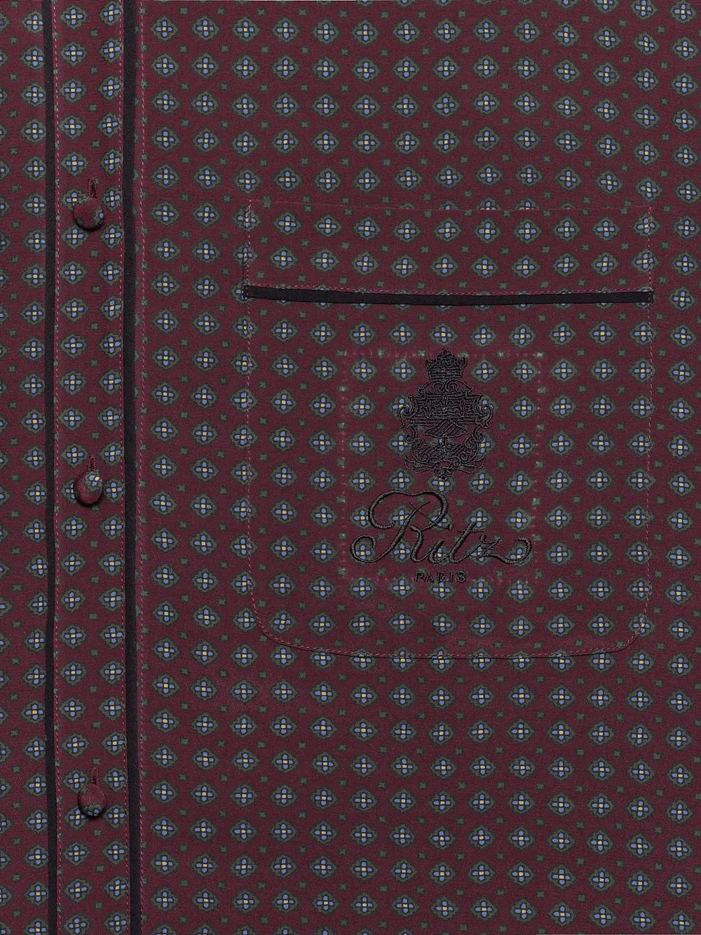 Ritz Women's Pajama Shirt -- Bordeaux Multi