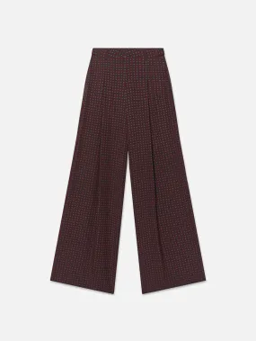 Ritz Women's Pleated Trouser -- Bordeaux Multi