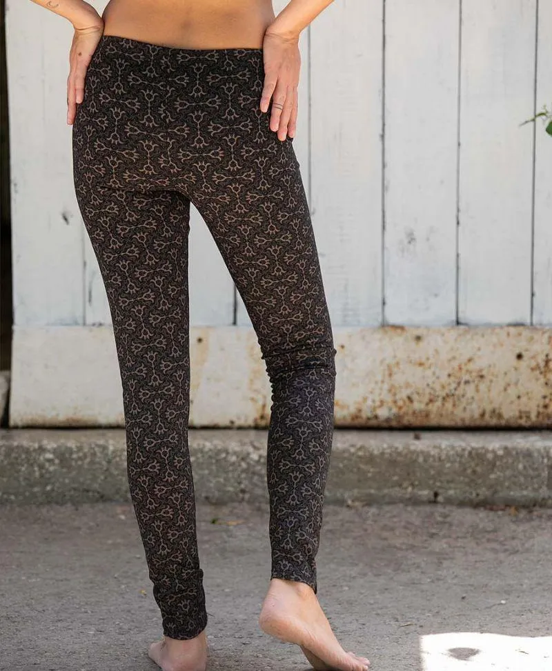 Seed of Life - Hamsa Leggings - Black