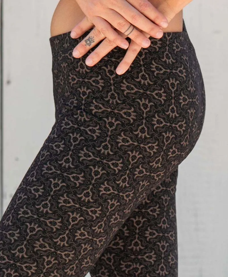 Seed of Life - Hamsa Leggings - Black