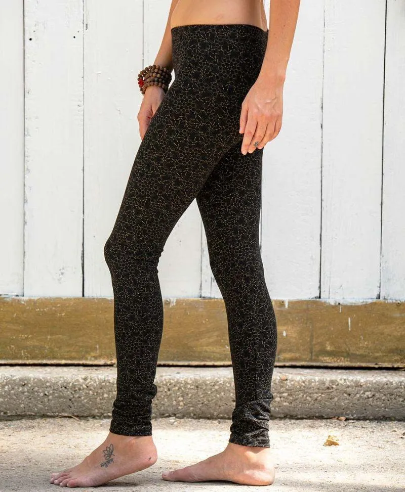 Seed of Life - LSD Molecule Leggings - Black