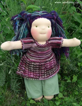 Sewfunky Waldorf Inspired Natural Doll - Pixie