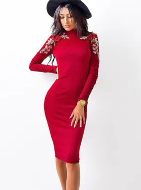 Sexy Bodycon Bandage Knee Length Pencil Dress