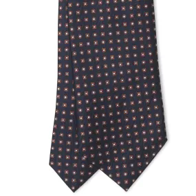 Silk Foulard Print Self-tip Tie