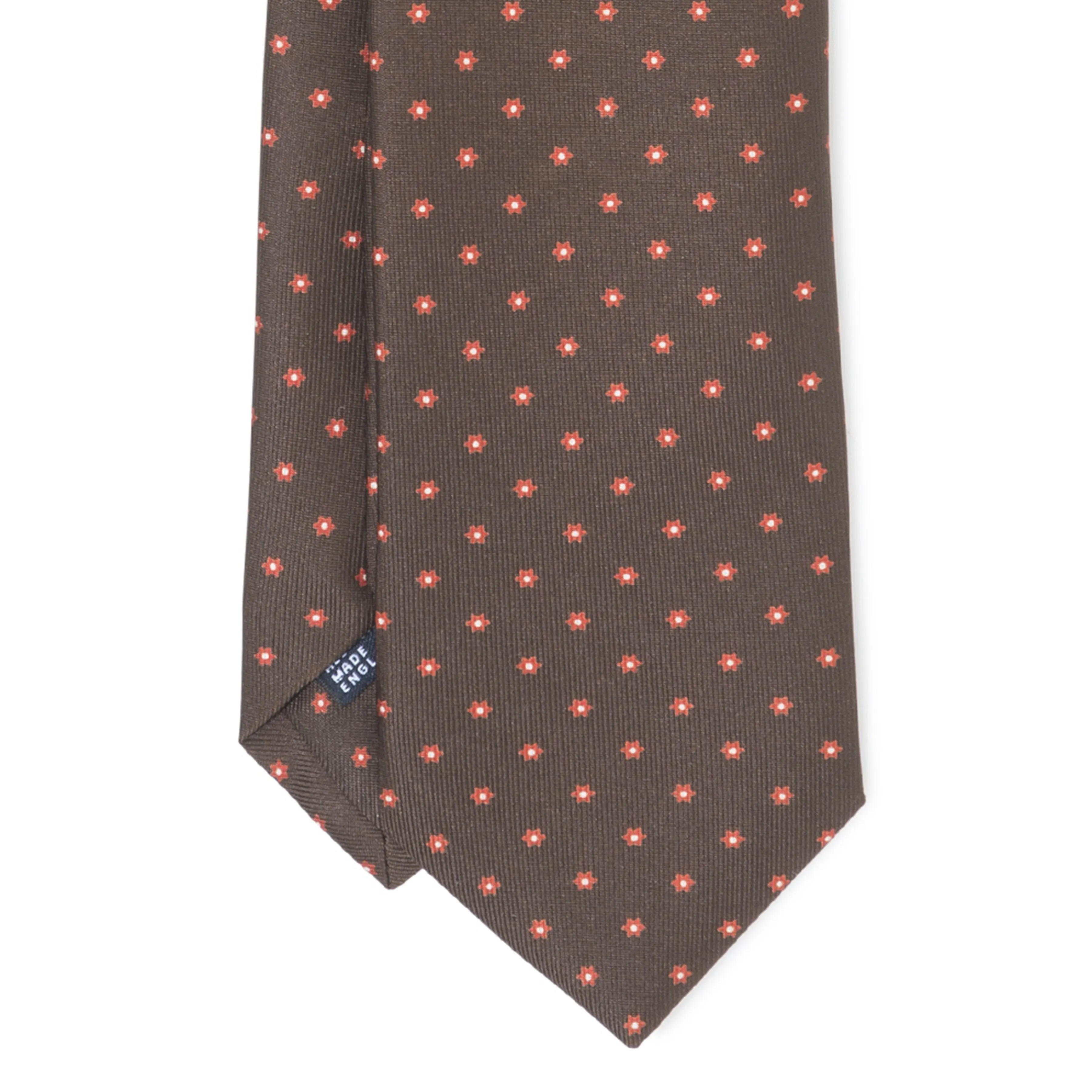 Silk Foulard Print Self-Tip Tie