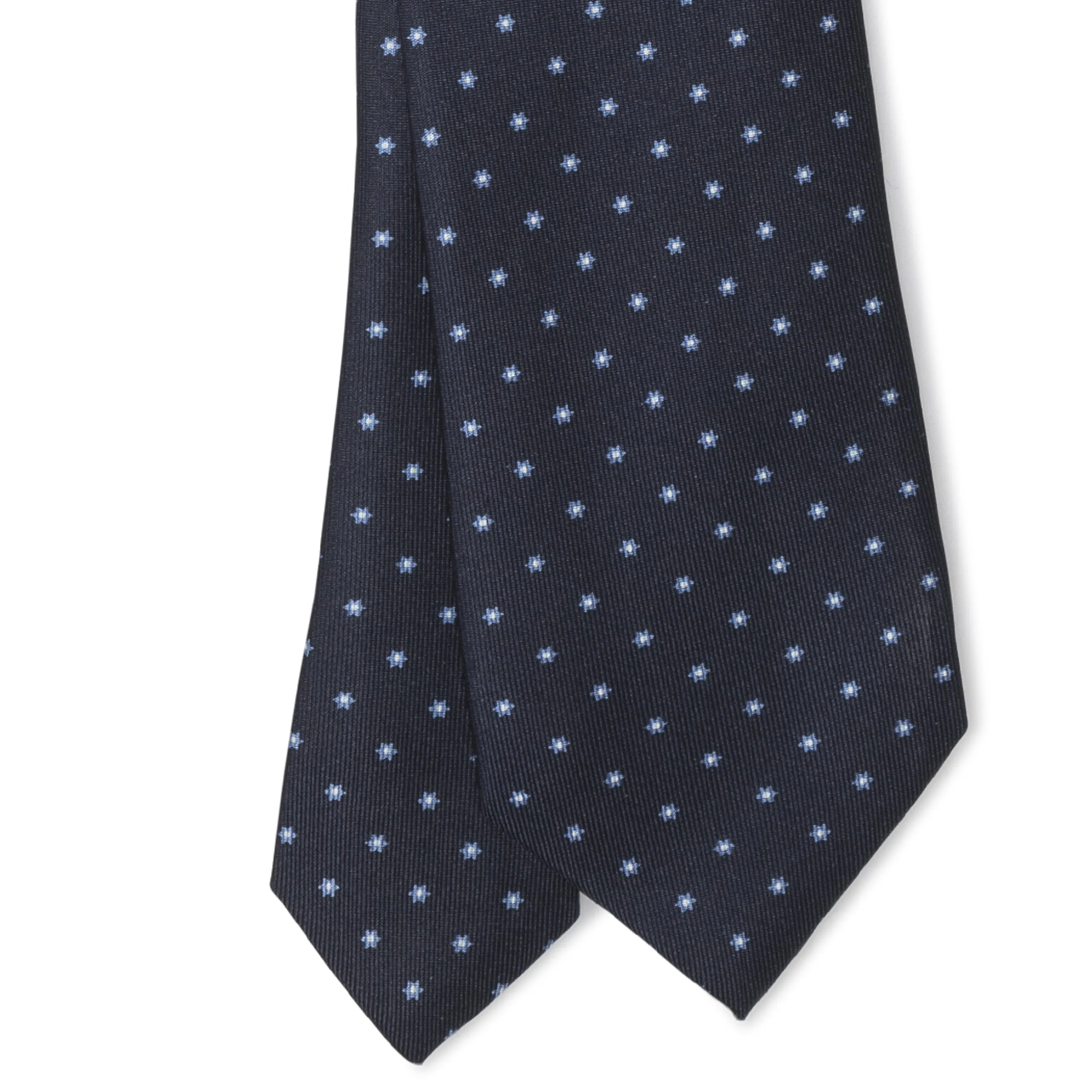 Silk Foulard Print Self-Tip Tie