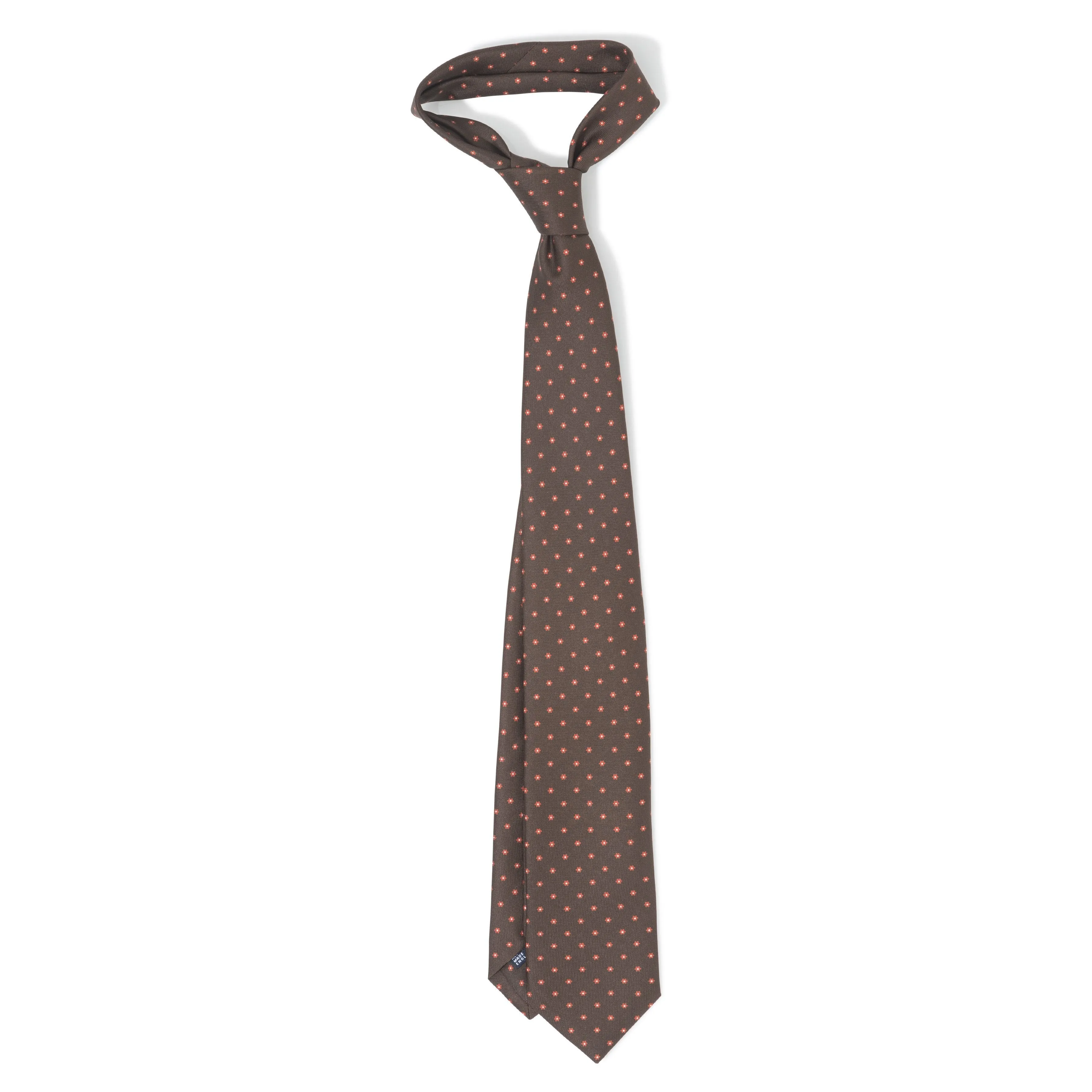 Silk Foulard Print Self-Tip Tie