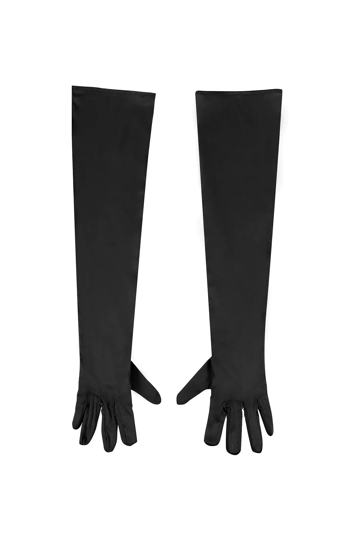 SILK GLOVES BLACK