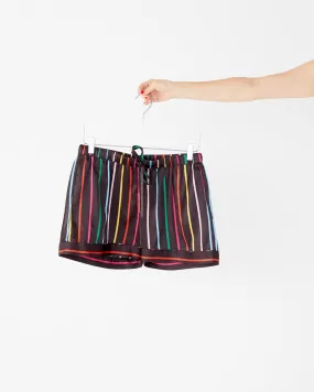 Silk Leisure Short - Disco Stripe