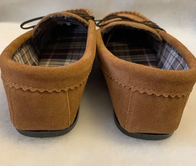 Suede Tartan lined Moccasin with Hard Sole | Mike