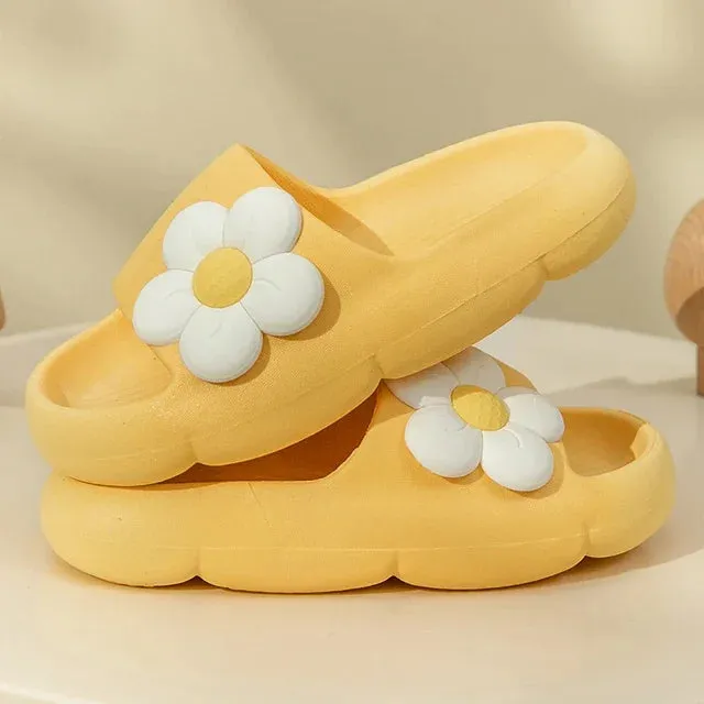 Summer Slide Slippers with Flowers for Girls