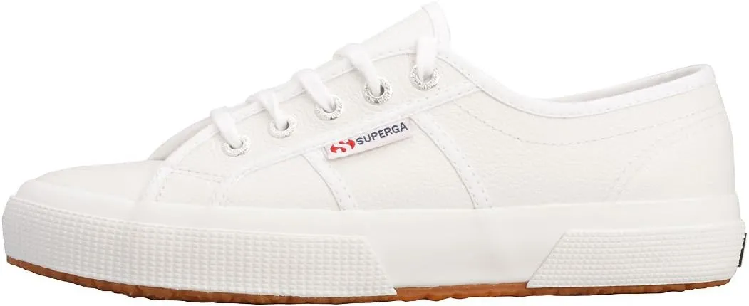 Superga Unisex Adults’ 2750 Cotu Trainers Low-Top, White, Tumbled Leather