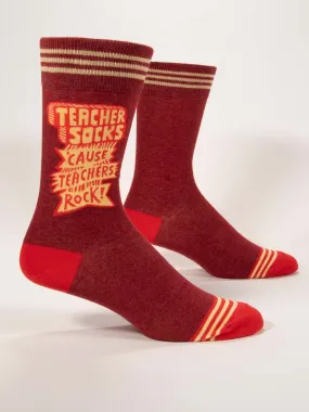 Teachers Socks 'Cause Teachers Rock! M-Crew Socks