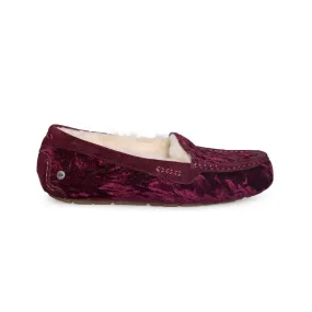 UGG Ansley Crushed Velvet Fig Slippers