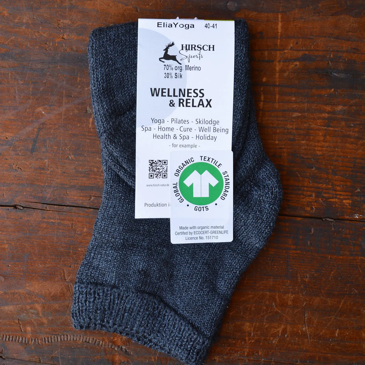 Wellness Ankle Bed Socks - Organic Wool/Silk (Adults 36-43)