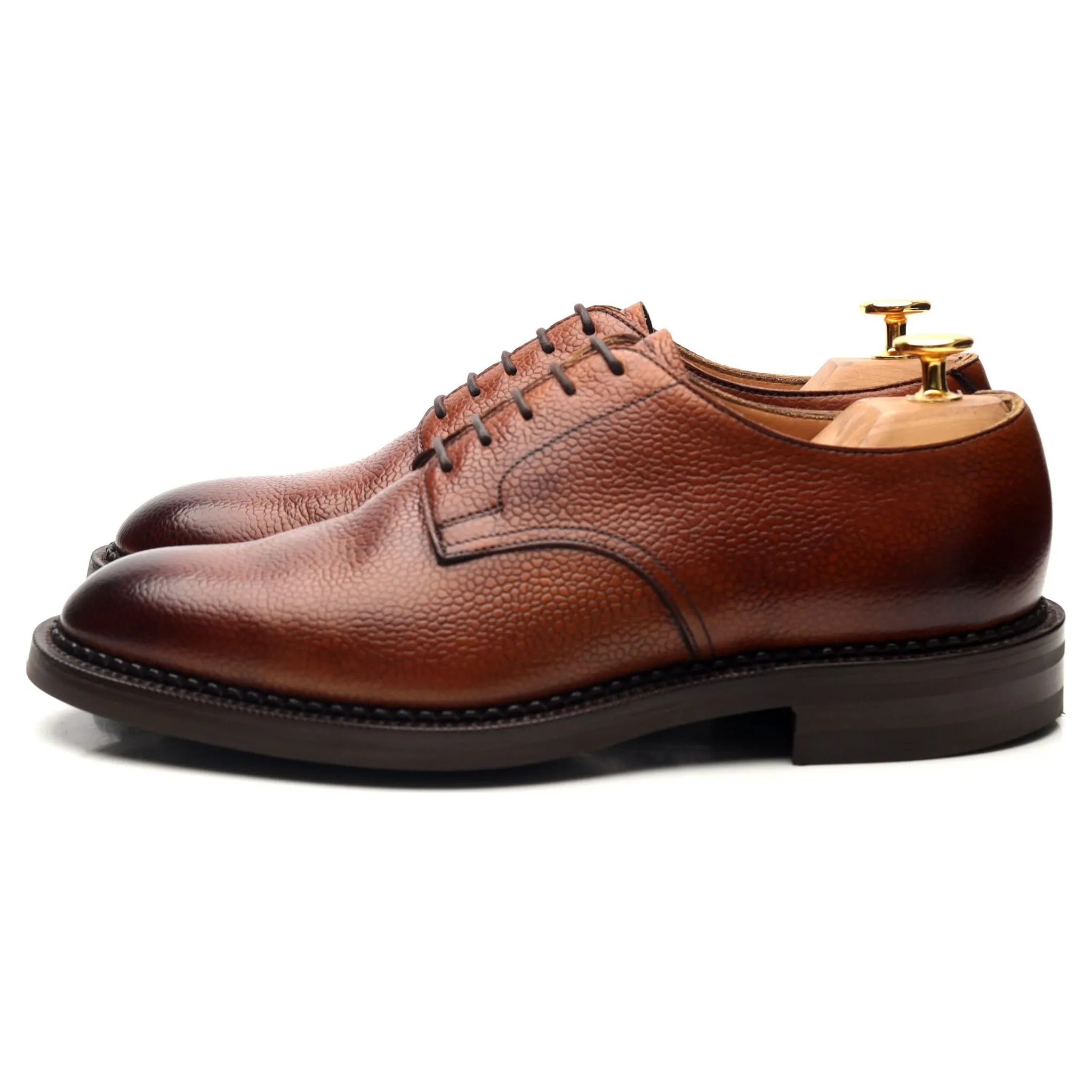 'Windermere' Rosewood Brown Leather Derby UK 6 E