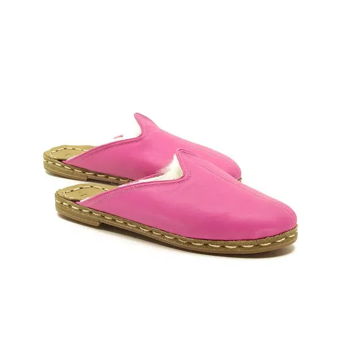 Winter Sheepskin Slippers Pink Women's