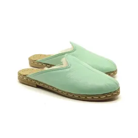 Winter Sheepskin Slippers Turquoise Women's