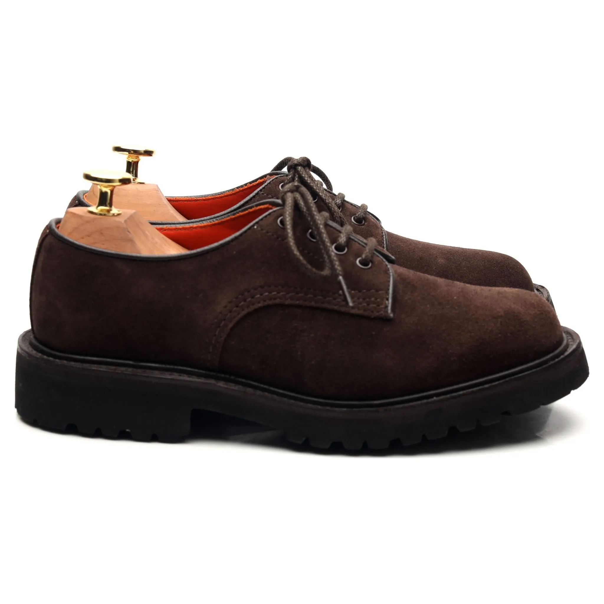 Women's 'Linda' Dark Brown Suede Derby UK 3