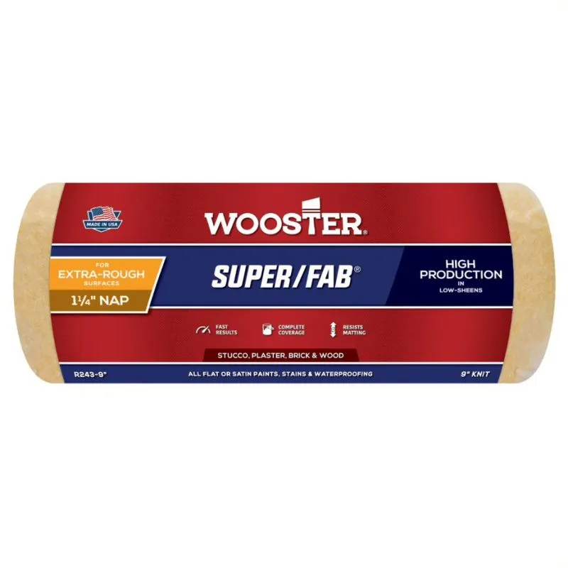 Wooster Super-Fab 9 inch Masonry Roller Sleeve - XL 1.25" Pile