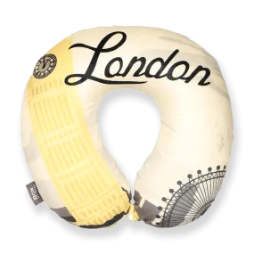 World Edition Memory Foam Travel Neck Pillow - London Yellow