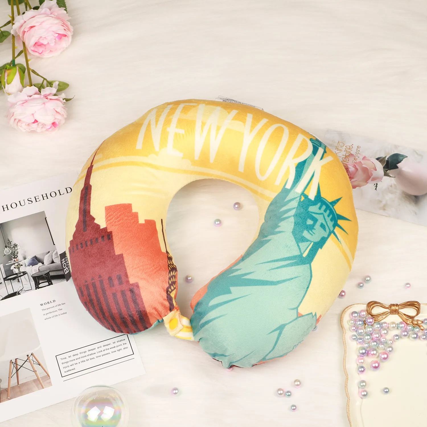 World Edition Memory Foam Travel Neck Pillow - New York