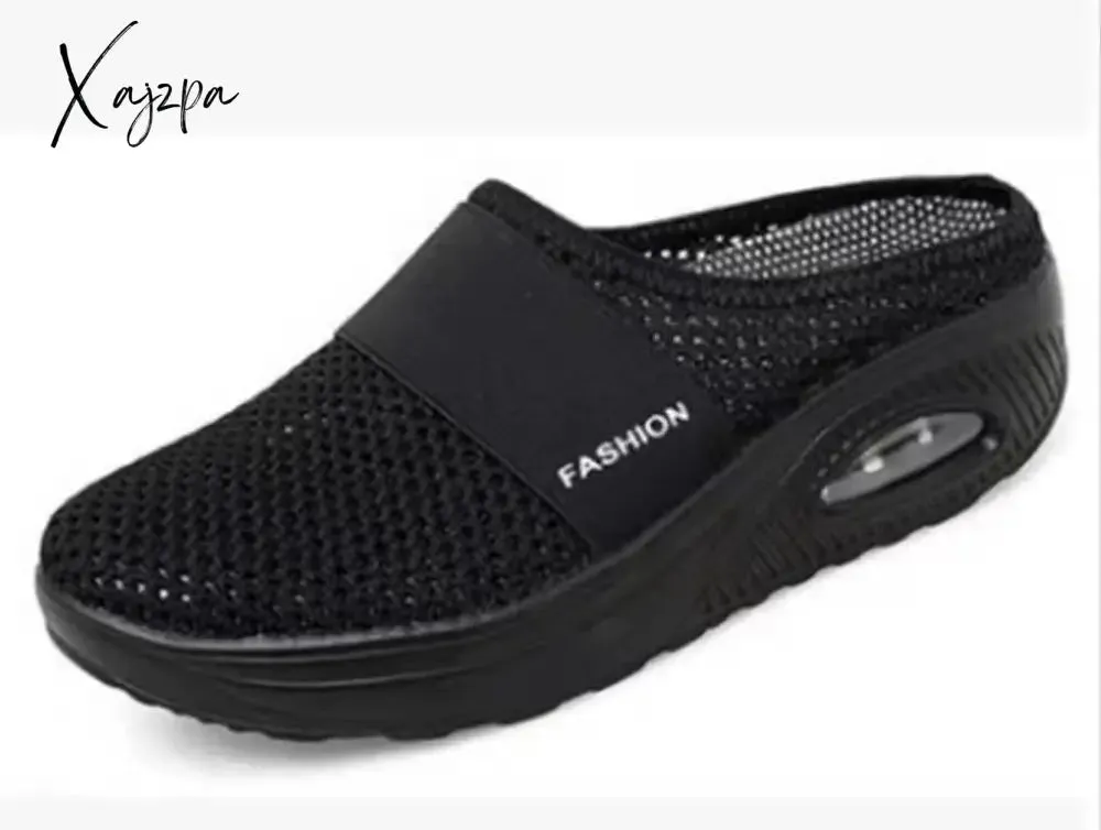 Xajzpa - Summer Sandals Fashion Platform Slippers Outdoor Casual Flip Flops Wedge Slippers Women Flats Mesh Shoes Female Slides