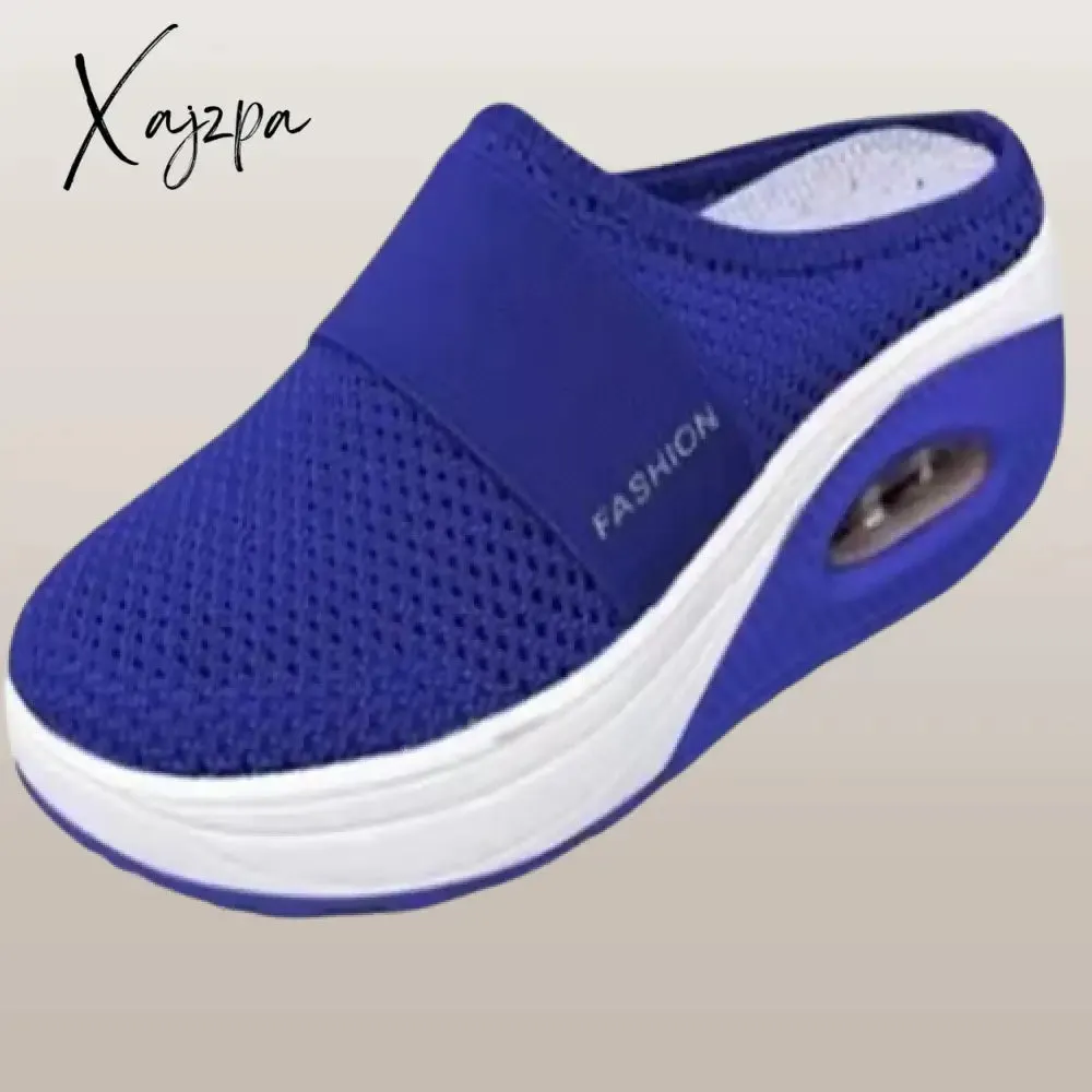 Xajzpa - Summer Sandals Fashion Platform Slippers Outdoor Casual Flip Flops Wedge Slippers Women Flats Mesh Shoes Female Slides