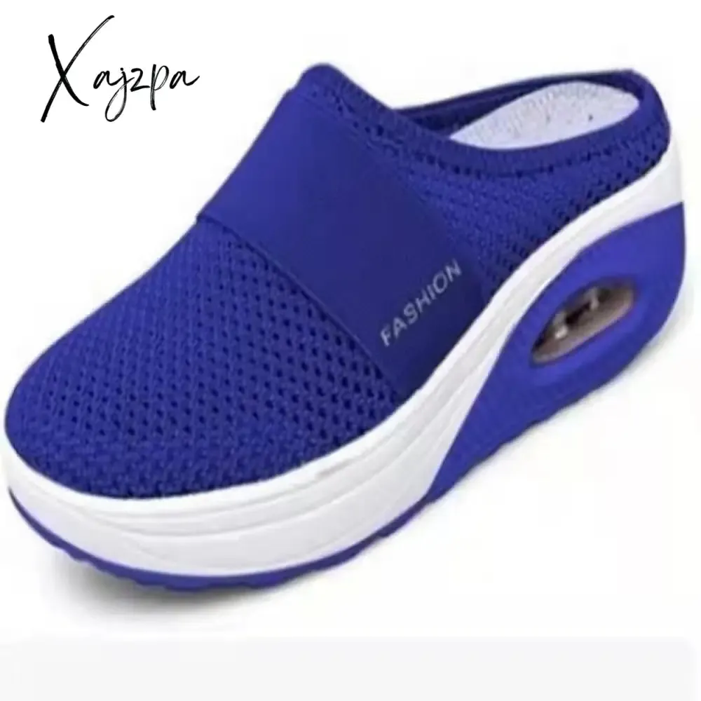 Xajzpa - Summer Sandals Fashion Platform Slippers Outdoor Casual Flip Flops Wedge Slippers Women Flats Mesh Shoes Female Slides