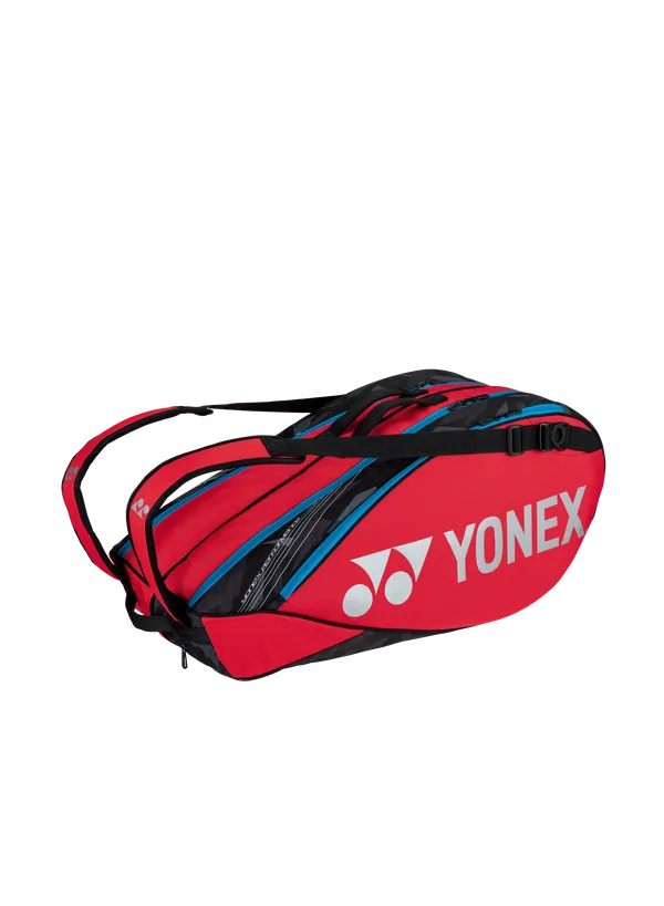 Yonex 92226 Pro Badminton Racquet Bag 6-Pack (Tango Red)