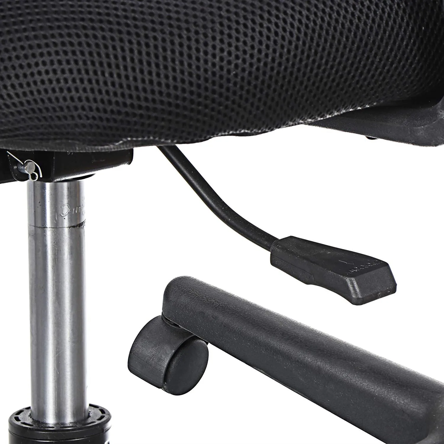 ZENY™ Mid-Back Mesh Desk Office Chair with Armrests and Casters, Adjustable Height, Swivel Computer Office Stool, Black